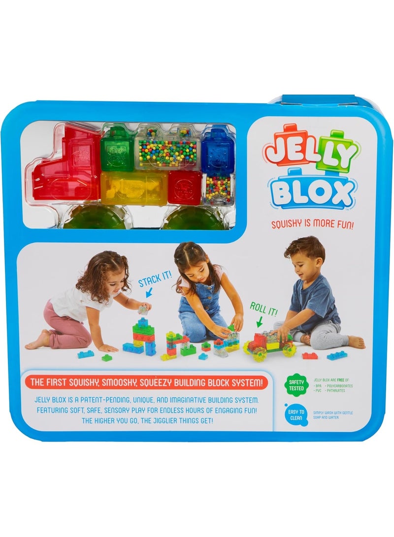 Jelly Blox Vrooom! Truck Kit , Includes 35 Blocks, Toddler & Preschool Building Blocks Kids Can Squeeze, Stretch, Squish, Safety Tested & Ouch-Free, Tactile, Sensory Play Toy for Ages 2+ - Image 4