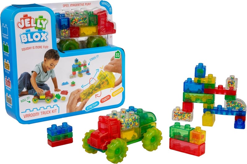 Jelly Blox Goliath Jelly Blox Vrooom! Truck Kit - Sensory Building Blocks for Kids - Image 2