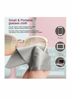 KASTWAVE KASTWAVE Hard Shell Sunglasses Case Leather Glasses Case Protective Sunglasses Pouch Holder Storage Eye Glasses Pouch Carry Case with Cleaning Cloth for Men and Women (2 Pcs Yellow and Gray)  - Image 5