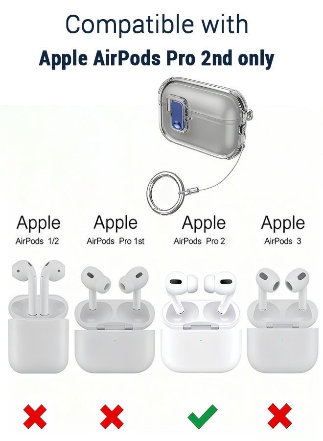 Upgraded Case for AirPods Pro 2- Anti-Yellowing TPU Cover with Secure Lock & Full Protection | Shockproof/Drop-Resistant Design | Sweat Guard & Scratch Defense (Universal Fit for Men & Women) - Image 2