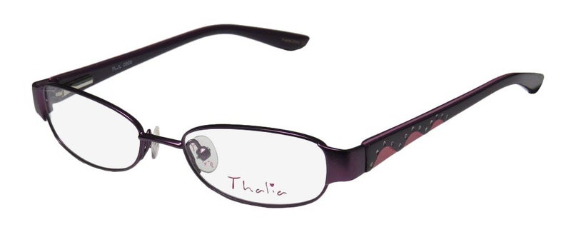 THALIA SODI Thalia Coco Womens/Ladies Rxable Sleek Designer Full-rim Strass Flexible Hinges Eyeglasses/Glasses (45-15-125, Purple / Rose) - Image 1