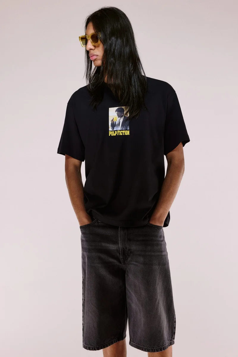 H&M Loose Fit Printed T-shirt