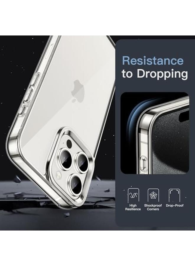 جي تيك جراب لهاتف iPhone 15 Pro مقاس 6.1 بوصة، غطاء خلفي شفاف مقاوم للصدمات غير قابل للاصفرار ومضاد للخدش - Image 5