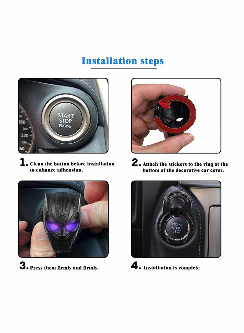 KASTWAVE Car Engine Ignition Start Stop Button Cover - Image 5