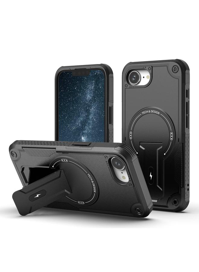 erorex Case For iPhone 16e Armor Magsafe Holder PC Hybrid TPU Phone Case - Image 1
