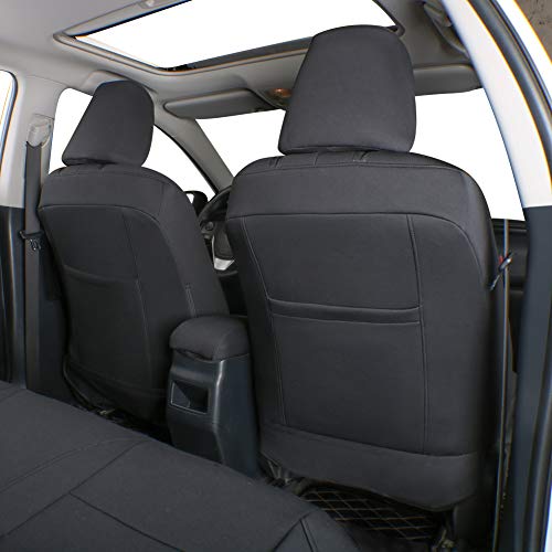 EKR Custom Fit Pilot Seat Covers for Select Honda Pilot EX-L,Touring 8-Passenger,Touring,Sport,Special Edition 2016 2017 2018 2019 2020 2021 2022 - Neoprene (Black) - Image 3