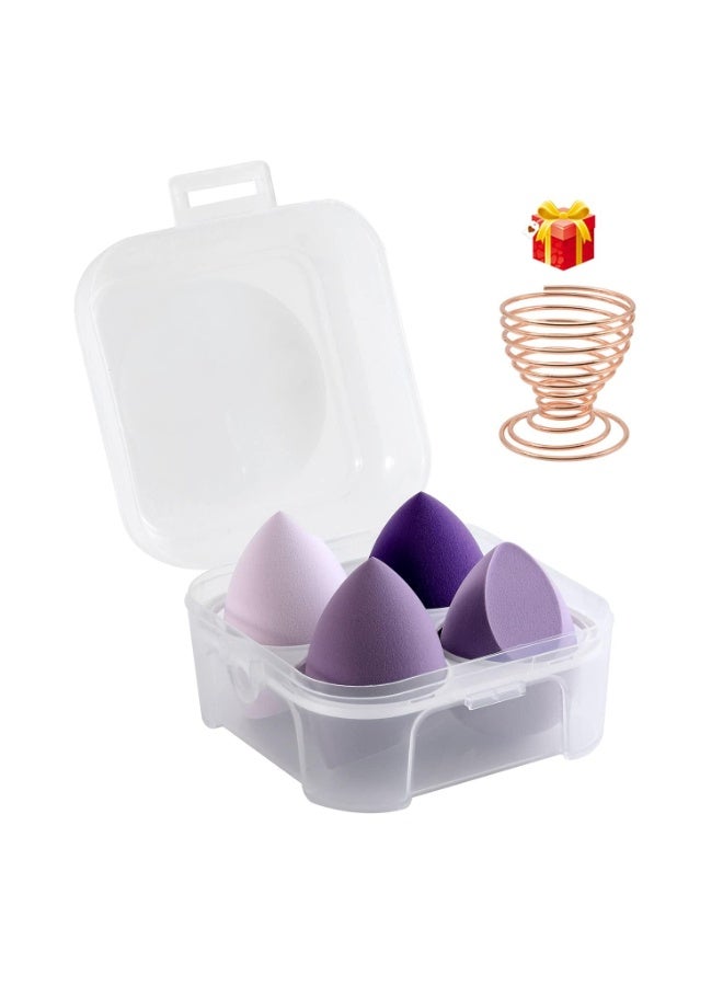 4 Pcs  Set -  with Egg Case and 1 Holder, Flawless for Cream (4PCS,Purple) - Image 1
