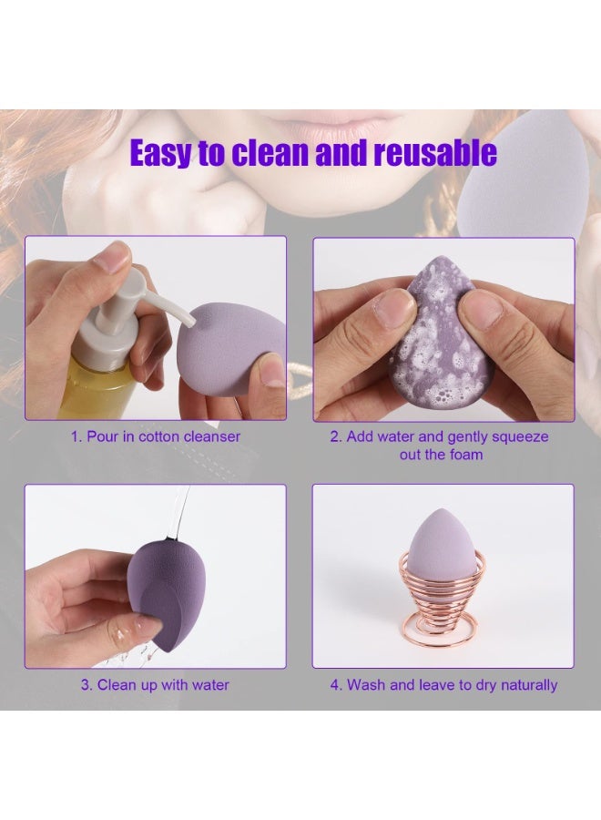 4 Pcs  Set -  with Egg Case and 1 Holder, Flawless for Cream (4PCS,Purple) - Image 5