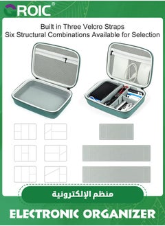 GROIC EVA Electronic Accessories Storage Case Large Shockproof Waterproof Storage Bag for Electronics Organizer Portable Cable Storage Bag for Travel or Work  - Image 3