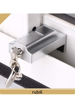 Rubik Sliding Window Door Lock with 2 Keys, Adjustable Zinc Alloy Anti Theft Sash Stopper Lock For Child Security (1 Pack)  - Image 3