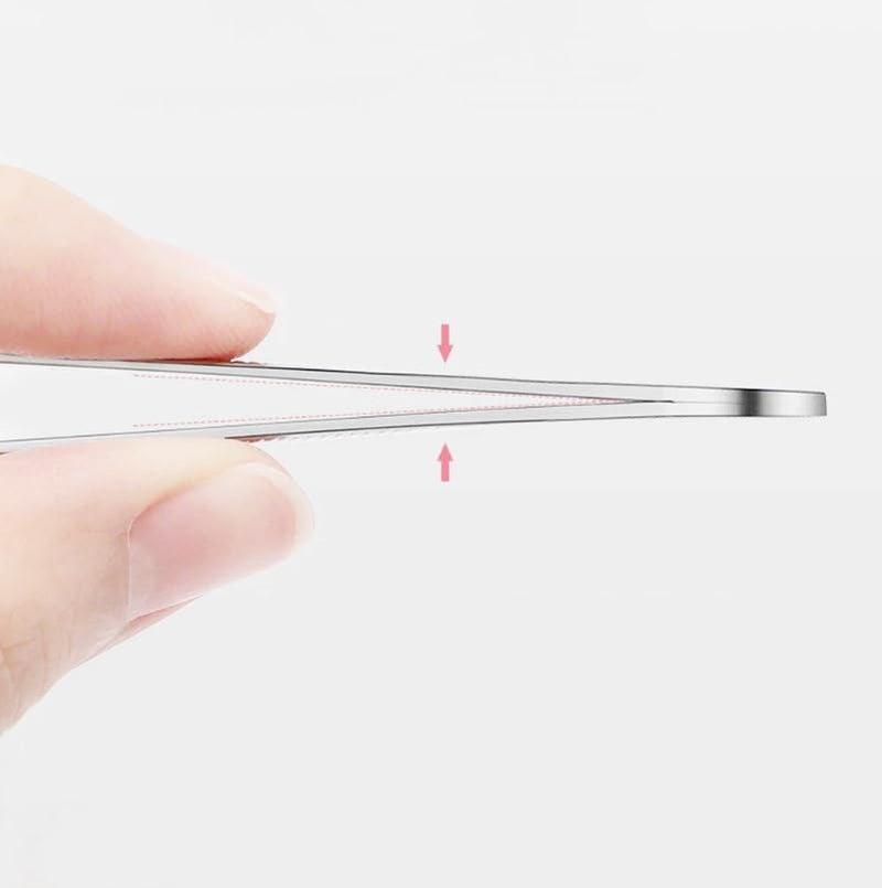 LUXXII (3 Pack) Slant Tweezers - Precision Stainless Steel Slant Tip Tweezers Hair Plucker for Hair and Eyebrows Personal Care (Silver Tone) - Image 4