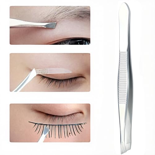 LUXXII (3 Pack) Slant Tweezers - Precision Stainless Steel Slant Tip Tweezers Hair Plucker for Hair and Eyebrows Personal Care (Silver Tone) - Image 5