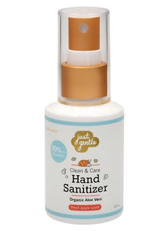 Just Gentle Just Gentle Hand Sanitizer Spray 50 ml | 70% Alcohol, Kills 99.99% of Germs, Gentle on Sensitive Skin, Moisturizing with Aloe Vera and contains a refreshing apple scent.  - Image 1
