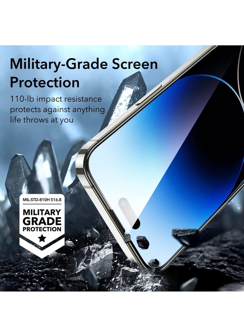 BORTONY Tempered Glass Pack od 2 Screen Protector (14 Pro Max) Film Full Coverage Edge to Edge Case Friendly 9D Screen Protector For Apple iPhone 14 Pro Max 6.7'' Clear/BLACK - Image 2