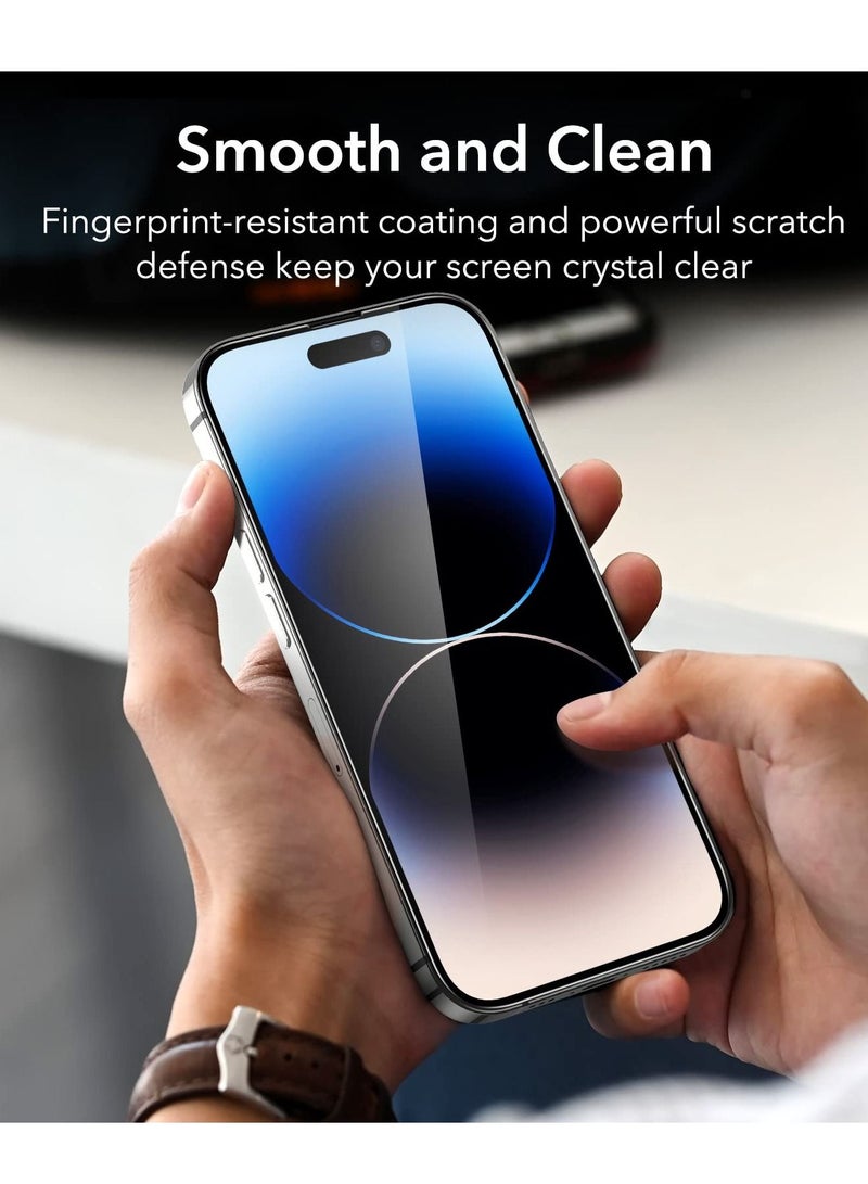 BORTONY Tempered Glass Pack od 2 Screen Protector (14 Pro Max) Film Full Coverage Edge to Edge Case Friendly 9D Screen Protector For Apple iPhone 14 Pro Max 6.7'' Clear/BLACK - Image 3