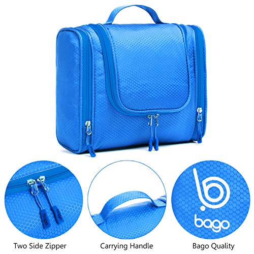 Bago Travel Toiletry Bag for Women and Men - Large Waterproof Hanging Large Toiletry Bag for Bathroom and Travel Bag for Toiletries Organizer -Makeup Bag (Blue) - Image 5
