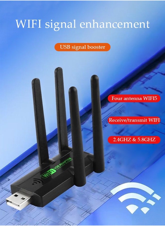 DUNISO WiFi repeater, network extender, signal enhancer, router WiFi range extender, USB powered, can further expand network range, suitable for offices and homes (black)  - Image 5