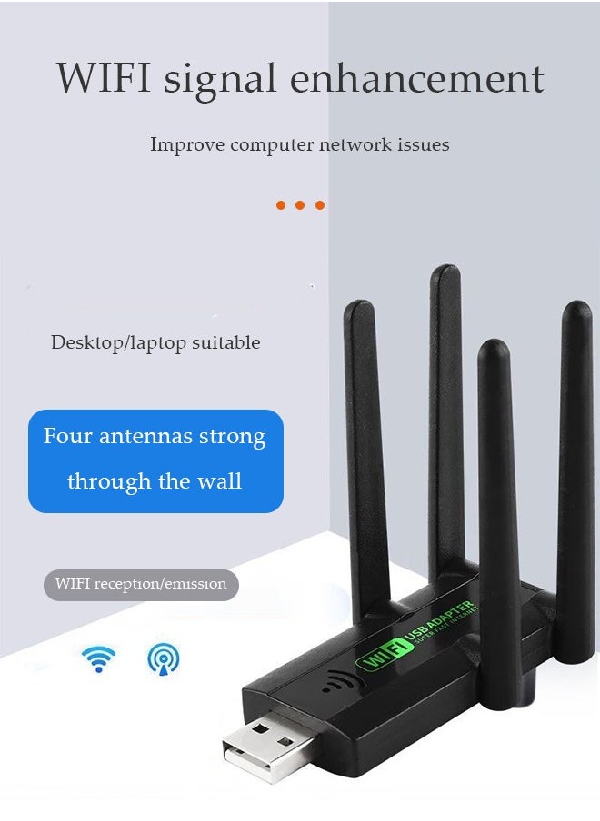 WiFi repeater, network extender, signal enhancer, router WiFi range extender, USB powered, can further expand network range, suitable for offices and homes (black)