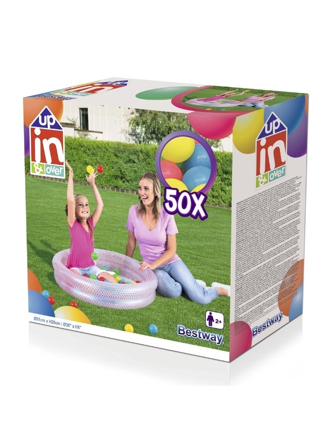 Bestway Bestway - Splash & Play Paddling Pool with Play Balls 91x20 cm - Red - 51141  - Image 3