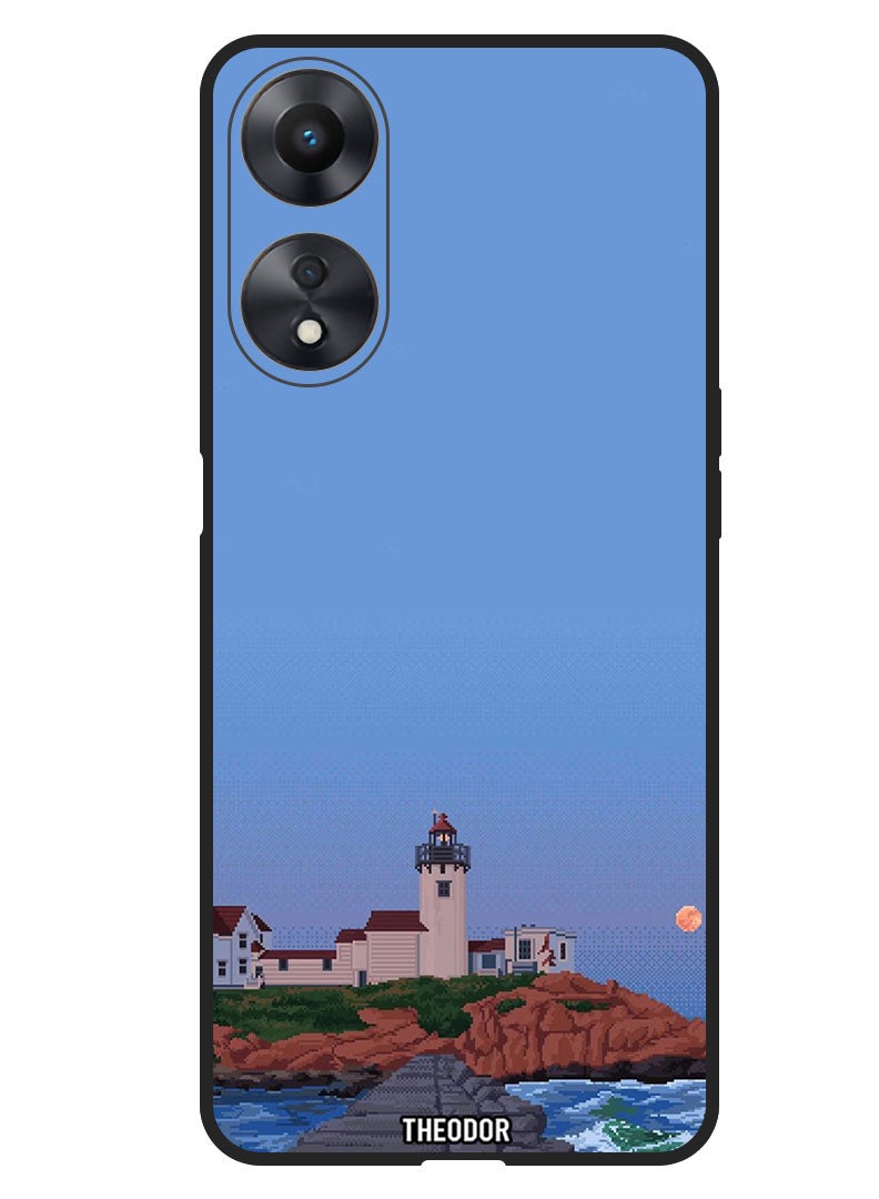 Theodor Protective Case Anti Scratch Shock Proof Bumper Cover For Oppo A98 Light house - Image 1