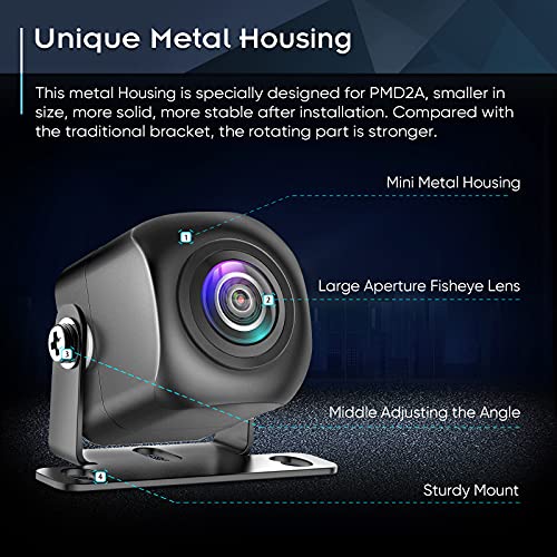 PixelMan PMD2A Backup Camera, Upgrade HD Metal 170 Degree Wide Angle Rear View Reversing Camera,Super Night Vision IP69 Waterproof Universal Reverse Rearview Cam for Car Vehicle SUV RV Pickup - Image 3