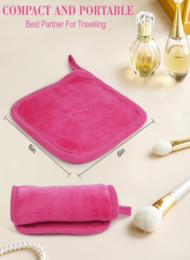 Vnoss Makeup Remover Cloth 12 Pack, Ultra Soft and Reusable Microfiber Makeup Remover Towels for All Skin Types, Makeup Removal Face Cleansing Cloth, 6” X 6”, Multicolor - Image 2