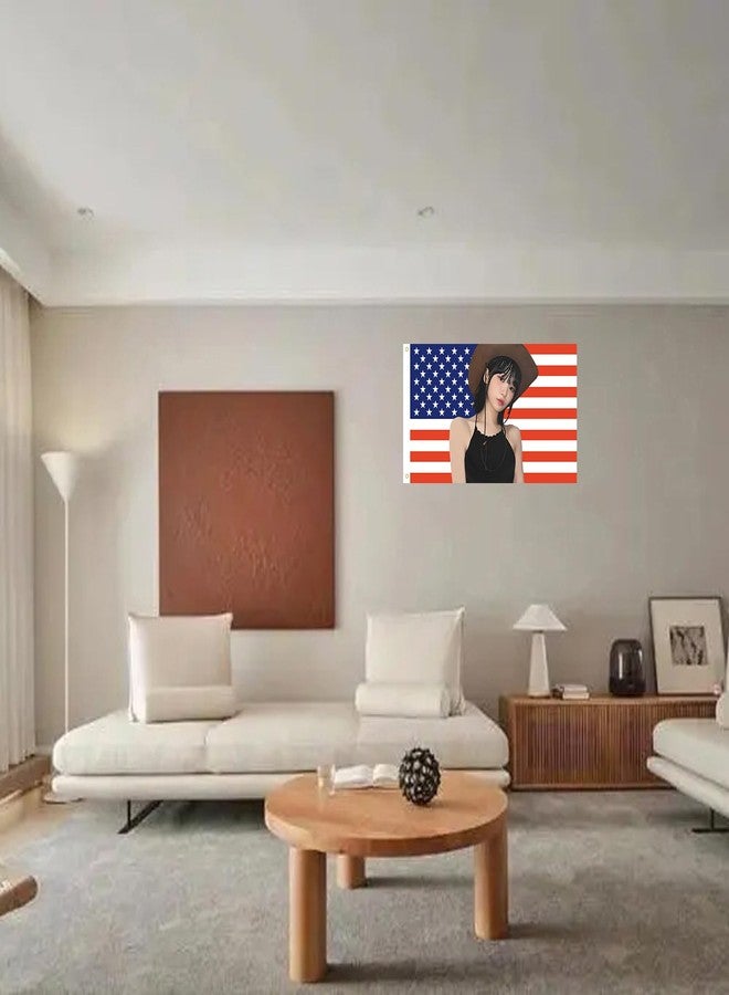 WENWELL Chae won American flag 3x5 Ft Outdoor Indoor,Kim Chaewone USA flag Poster American flag tapestry for Bedroom Living room dorm wall with Brass Grommets Vivid Color and Fade Proof Decorations - Image 5