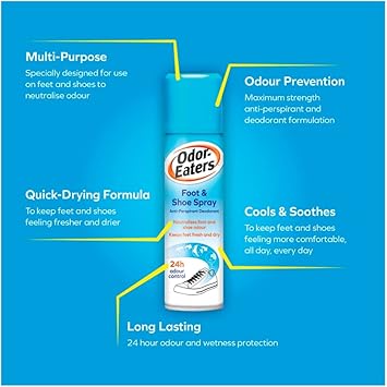 Odor-Eaters OdorEaters Ultra Comfort Insoles x 2 Plus x 1 Foot Shoe Spray 150 ml Bundle - Image 4