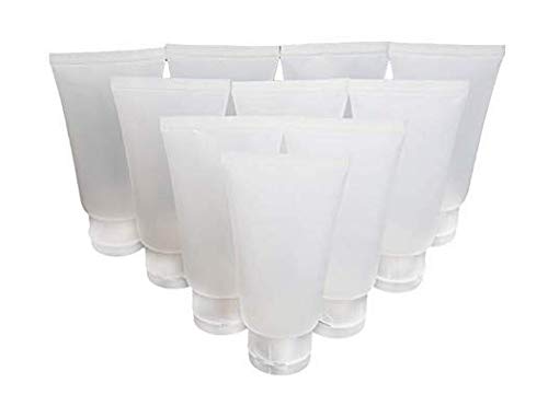 LASSUM 10 PCS Refillable Empty Plastic Squeeze Soft Tubes BottleFlip Cap Bottle Cosmetic Cream Lotion Shampoo Travel Containers 30ML