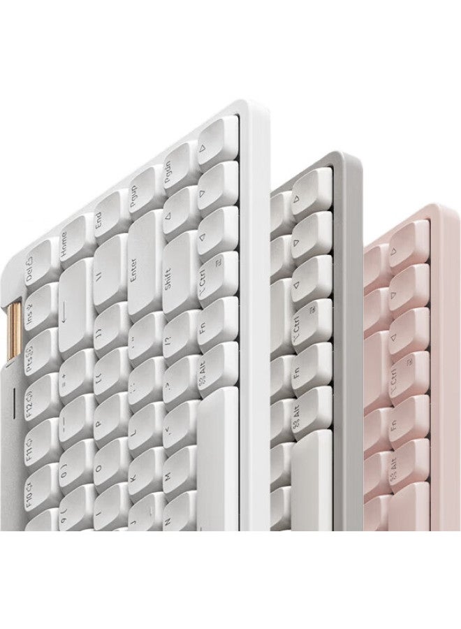 Lofree لوفري (Lofree) إصدار الشباب الصغير السلس 84 مفتاح لوحة مفاتيح ميكانيكية لاسلكية منخفضة الارتفاع ثلاثية الوضعية لوحة مفاتيح غلاف ضوء أبيض - Image 1
