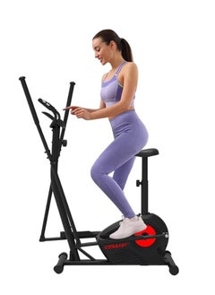 Magnetic Elliptical Exercise Bike for Home Cardio Full Body Cross Trainer with LCD Display Adjustable Seat Adjustable Resistance