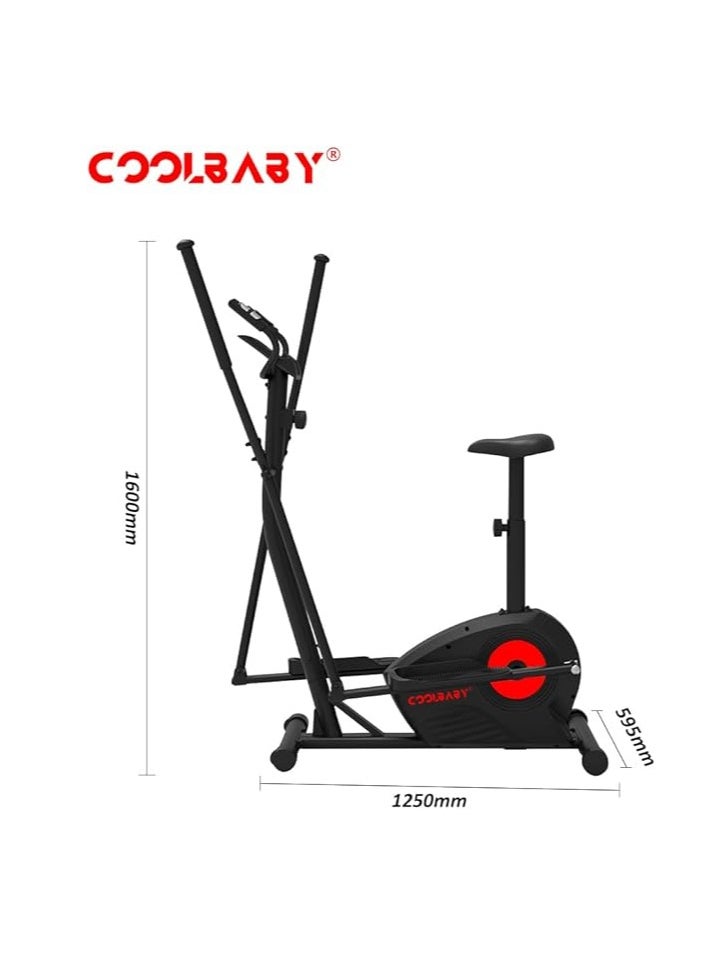 Cool Baby Style - Magnetic Elliptical Exercise Bike for Home Cardio Full Body Cross Trainer with LCD Display Adjustable Seat Adjustable Resistance - Image 1
