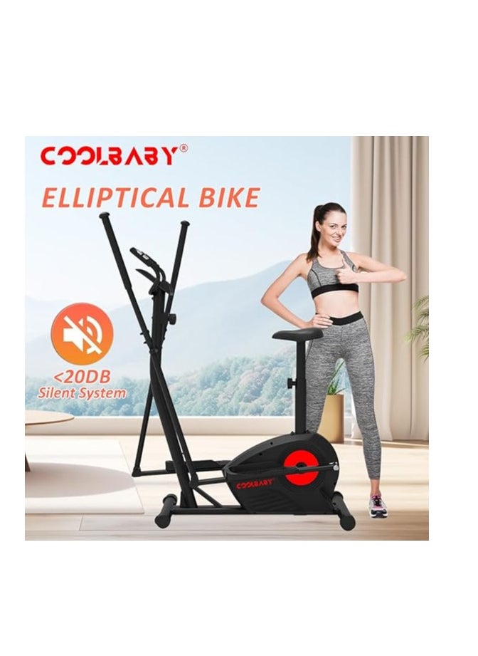 Cool Baby Style - Magnetic Elliptical Exercise Bike for Home Cardio Full Body Cross Trainer with LCD Display Adjustable Seat Adjustable Resistance - Image 1