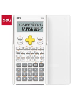 Deli Deli E1700 Exam-Compliant Scientific Calculator with 240 Functions, 10+2 Dual Line Display & 5-Year Warranty - White  - Image 1
