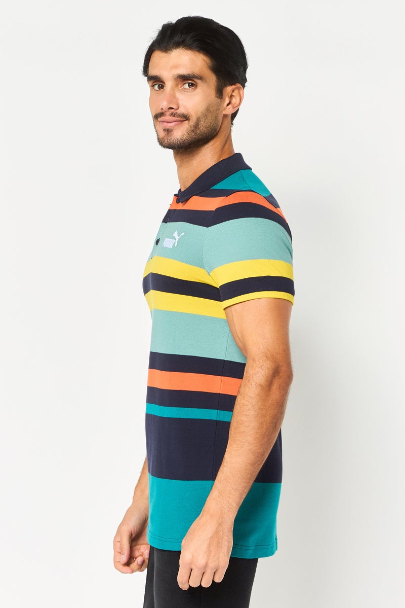 PUMA Men Slim Fit Short Sleeve Embroidered Logo Outdoor Polo Shirt, Multicolor - Image 4