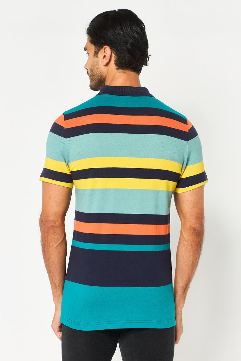 PUMA Men Slim Fit Short Sleeve Embroidered Logo Outdoor Polo Shirt, Multicolor - Image 2