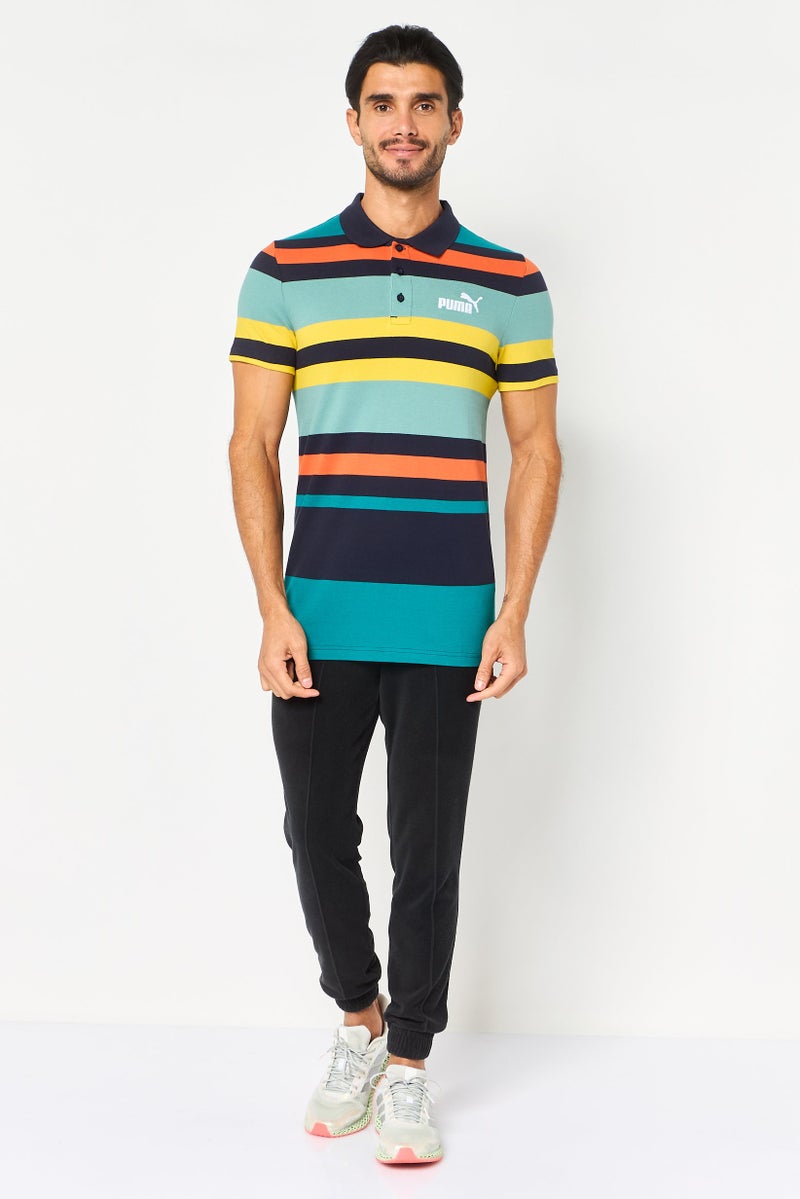 PUMA Men Slim Fit Short Sleeve Embroidered Logo Outdoor Polo Shirt, Multicolor - Image 3