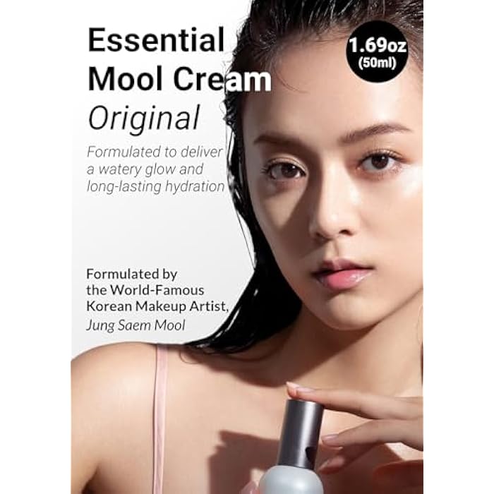 JUNG SAEM MOOL Essential Mool Cream 1.7 Fl Oz, Lightweight Watery Face Cream with Ceramide and Panthenol for Deep Hydration and Radiant Skin, Skin Barrier Support, Korean Foundation Makeup Prep - Image 2