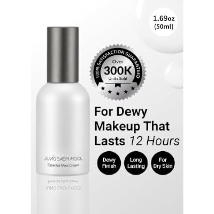 JUNG SAEM MOOL Essential Mool Cream 1.7 Fl Oz, Lightweight Watery Face Cream with Ceramide and Panthenol for Deep Hydration and Radiant Skin, Skin Barrier Support, Korean Foundation Makeup Prep - Image 3