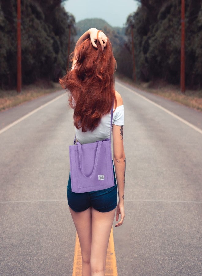 Valleycomfy Vintage Casual Corduroy Tote Bags Women Hobo Crossbody Bag Purse for Women Travel Shoulder Bags Handbags Eco Bag, Purple, Large - Image 2