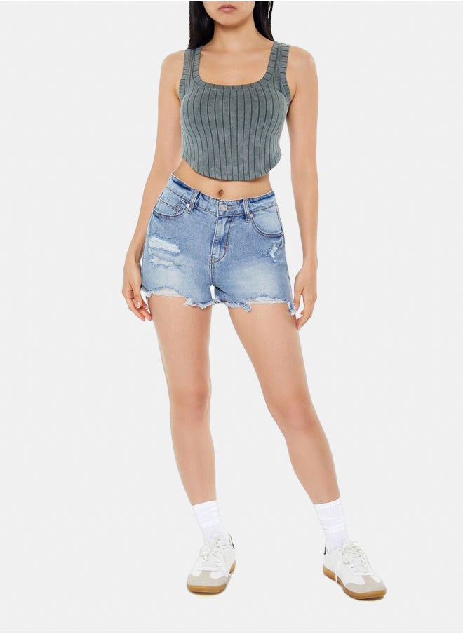 FOREVER 21 - Seamless Cropped Tank Top - Image 1