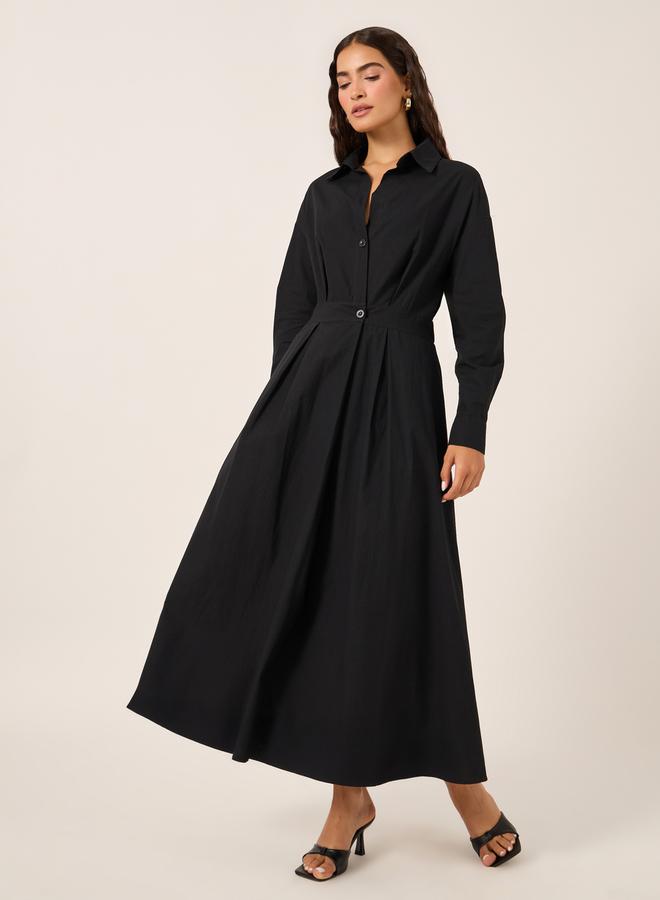 Styli Classic Black Midi Dress - Image 1