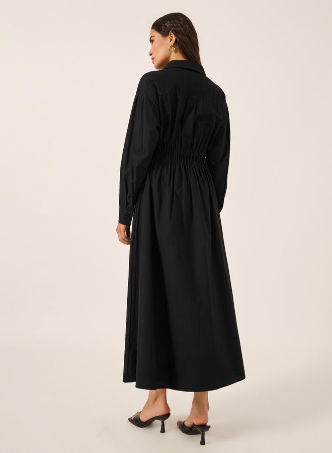 Styli Classic Black Midi Dress - Image 5