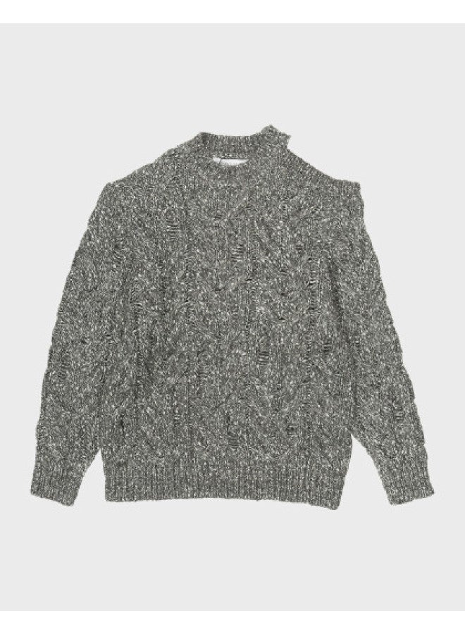 Zara Kids' Big Size Round Neck Soft Warm Color-block Sweater - Image 1