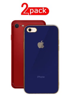 HICOOL 2Pack for iPhone 8/7/SE 2022/SE 2020 Case Shockproof Hard PC Electroplated Ultra Thin Back Cover 4.7 inch  - Image 1