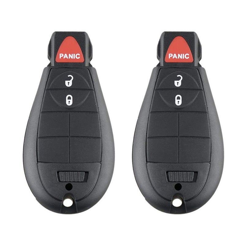Aupoko GQ453T Keyless Entry Remote Key Fob 3 Buttons Smart Key Compatible with Dodge Ram 1500 2500 3500 20132018 Black 2 PC