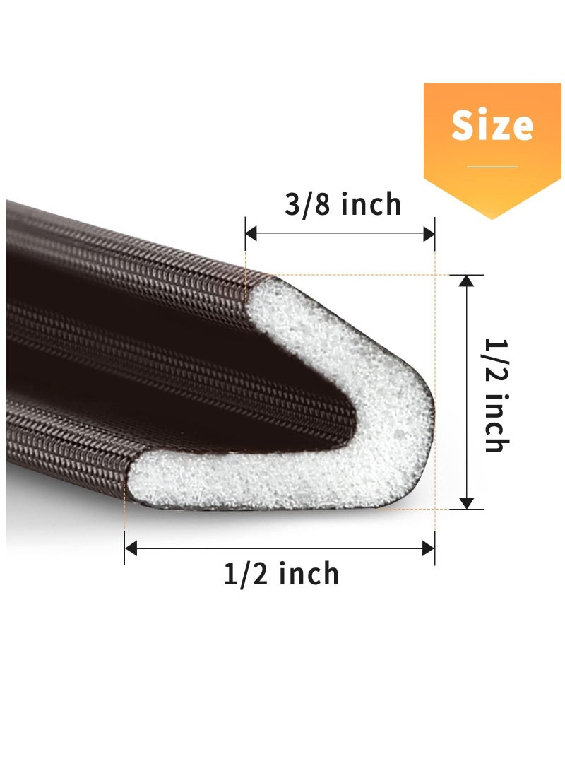 Y&D Weather Stripping Door Seal Strip, Self-Adhesive V Shape PU Foam Strip for Door/Windows, 19.7 Feet Long Frame Insulation Anti Collision Soundproof - Image 3