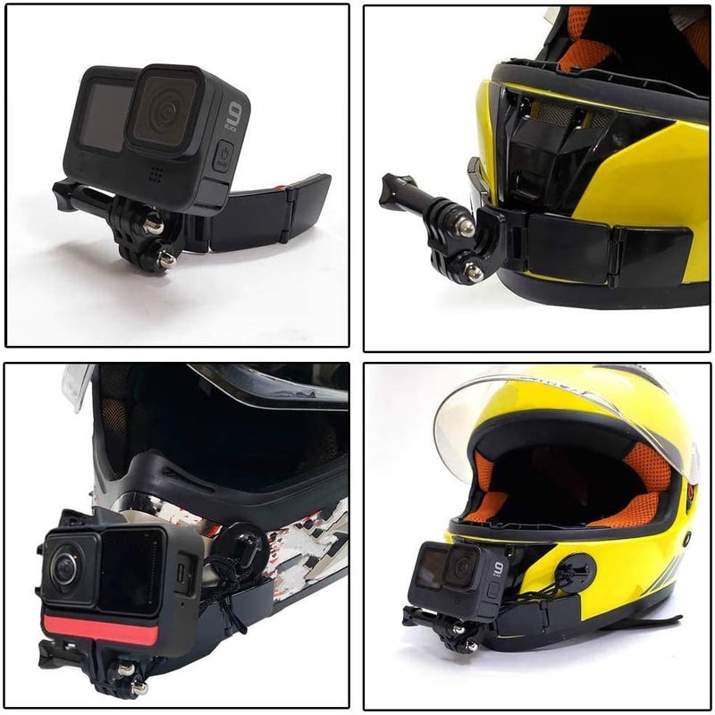 دلفينو طقم تركيب دلفينو لخوذة الدراجات النارية للكاميرات GoPro Hero 10، 9، 8، 7، 6، 5، 4، Session، 3+، 3، 2، 1، Hero (2018)، DJI Osmo Action، AKASO، SJCAM، Xiaomi Yi - Image 3