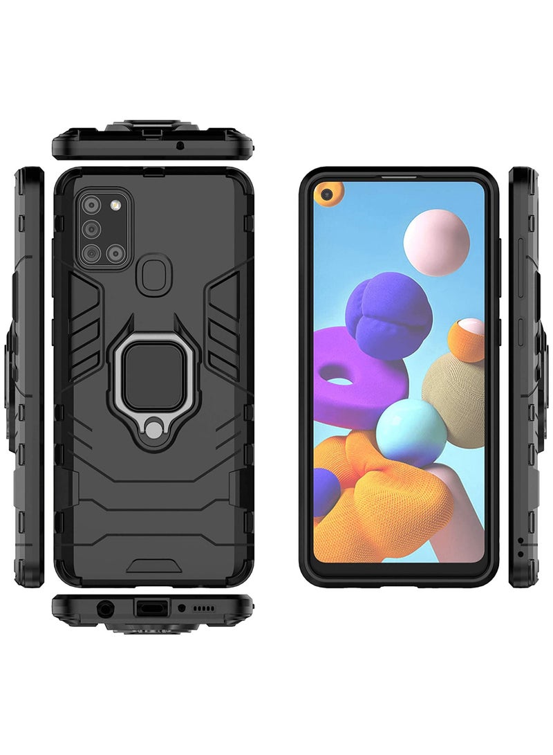 samsung galaxy m31 Cover Design Protective Case With 360 Degree Rot - Black