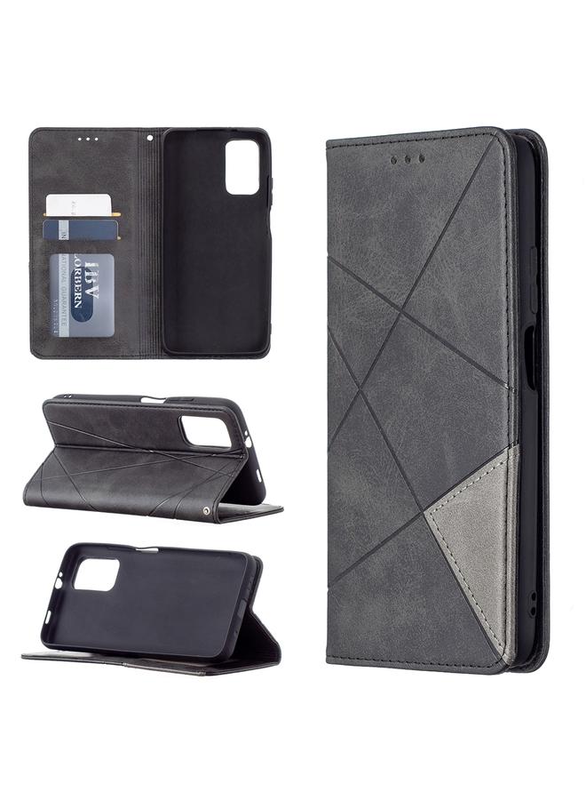 The Bros Case For Xiaomi Poco M3 Prismatic Invisible Magnetic Horizontal Flip Leather Case with Holder & Card Slots & Photo Frame